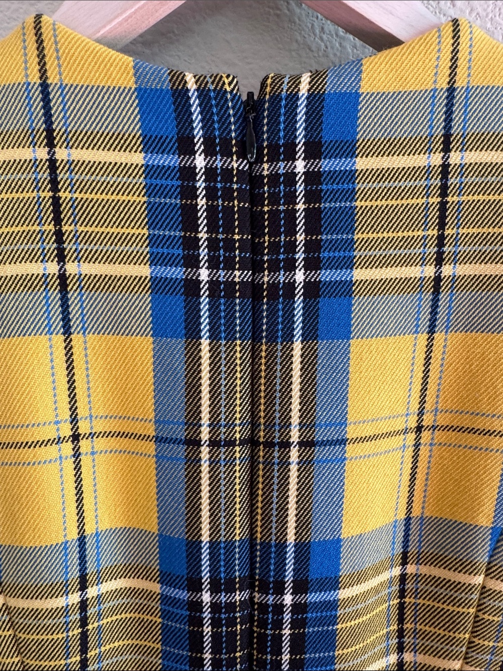 Off-White Check Bullet Wool Minidress sz 40 / XS / Small - Picture 8 of 13